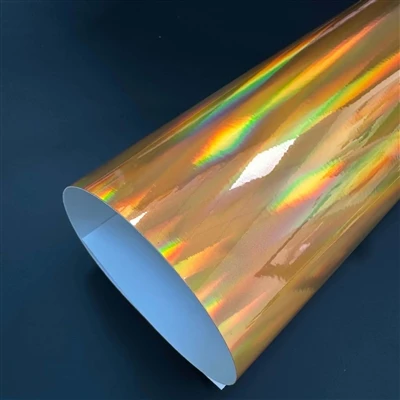 Arany holografikus motorkerékpár bakelit: Figyelem{0}}Színes borítás